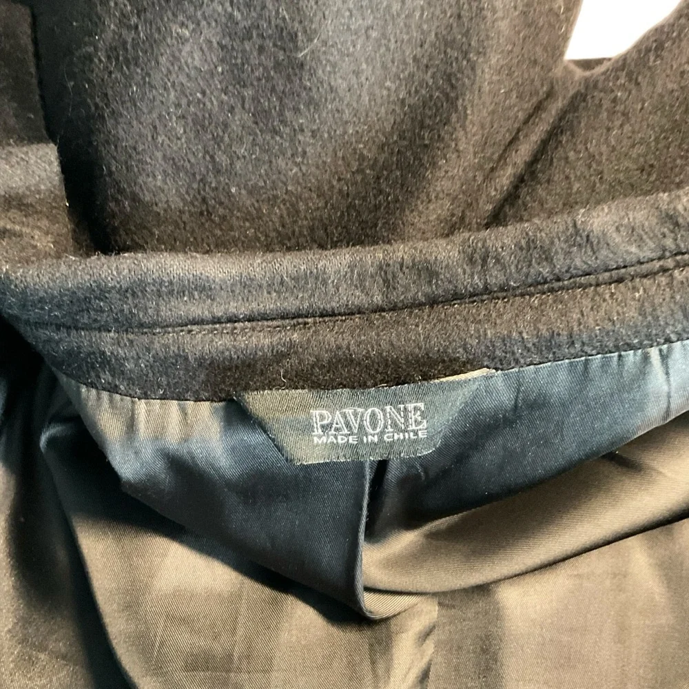 Pavone Men's Black 2 Button 100% Pure Cashmere Blazer Size 42 Short